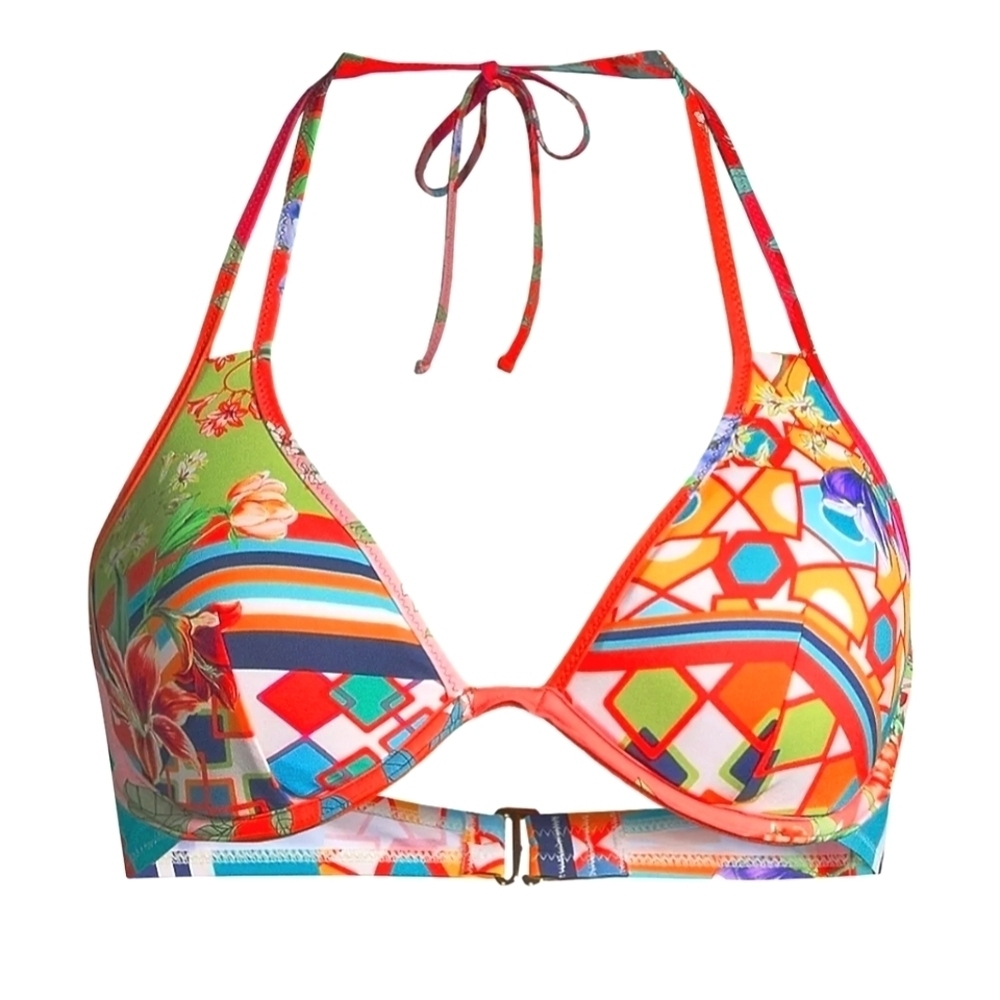 NWT Johnny Was Kaya Printed Underwire Bikini Top Size Xsmall